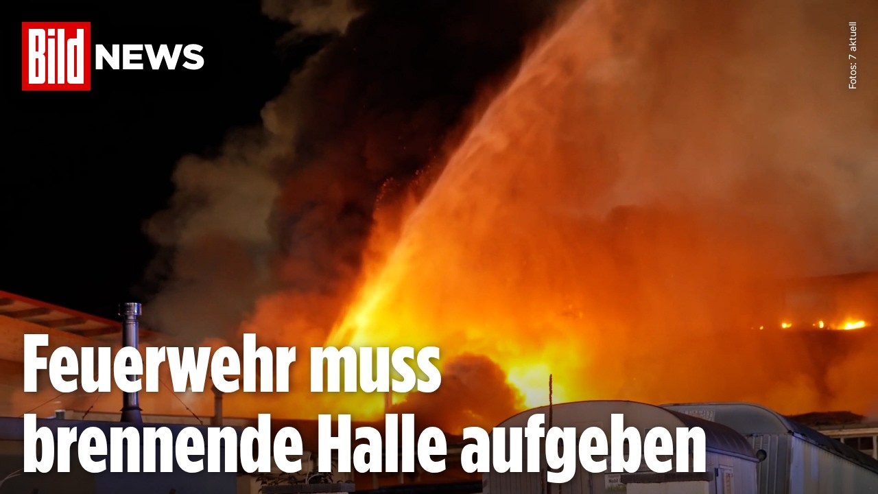 Gasflaschen Explosionen in NRW: 160 Einsatzkräfte kämpfen gegen die meterhohen Flammen