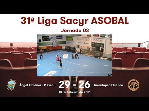 31ª Liga Sacyr ASOBAL J03: Ángel Ximénez - P. Genil - Incorlapsa Cuenca 29-26