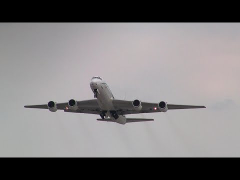 Last take off at Zürich-Kloten of a DC8 (Brisair DC-8-72 VP-BHS/with live ATC)