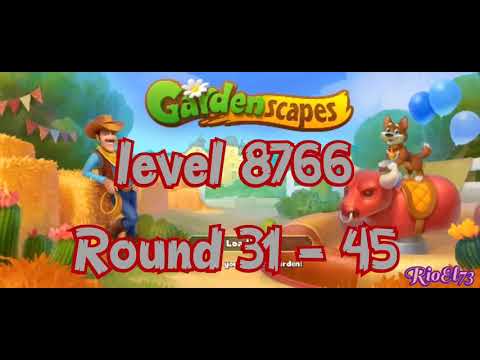 Gardenscapes level 8766 Round 31 - 45 ❤️ Gameplay Well Done