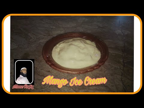 mango ice cream | ice cream banana ka tarekah | Maaz Rafiq