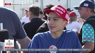 "We appreciate you and we respect you. Were thankful that you’re a man of the people" Sioux City, IA