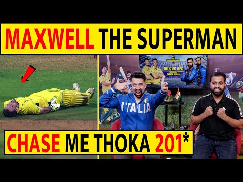 🔴MAXWELL THE SUPERMAN, CHASE ME THOKA 200, WORLD CUP ME BAN GAI HISTORY #afgvsaus