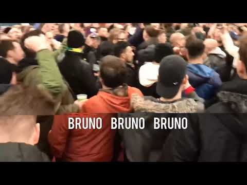 Bruno Fernandes new chant lyrics on screen