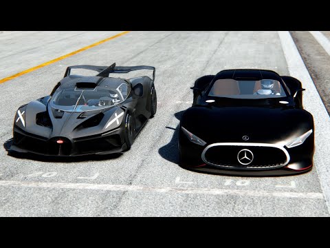 Bugatti Bolide vs Mercede-AMG Vision GT at Drag Race 20 KM