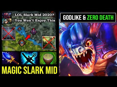 How to EZ Mid Slark in 7.23f with Imba Magical Build | WTF Pouncing 100% No Escape DotA 2