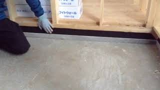 秦野市の注文住宅  大工講座  土台の防水処理①