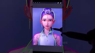 Drawing Rumi from Kpop Demon Hunters💜