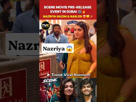 😱🔥 Nazriya Nazim & Naslen’s Grand Entry at the Scene Pre-Release Event in Dubai 🇦🇪 #suriya #shorts