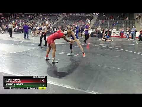 132 Lbs Cons. Round 5 - Trinity Davis, Team South Carolina Vs Amanda Jaeger, Team Kansas 696c