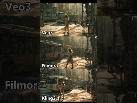 AI image to video test with Kling , Filmora，vs Google's new Veo 3. #shorts  #kling #veo #veo3
