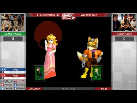 CFL Smackdown 134 Melee - Harriet + Egypt vs OC Mike + Krudo - Doubles Losers Quarters