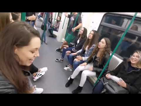 Bulgarian Folklore Music performance on the metro train