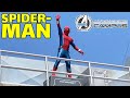 Spider Man Soars Through The Skies Above Avengers Campus