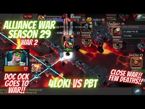 4LOKI VS PBT!! SEASON 29 ALLIANCE WAR #2 . DOCTOR OCTOPUS GOES TO WAR!! CLOSE WAR WITH FEW DEATHS!!