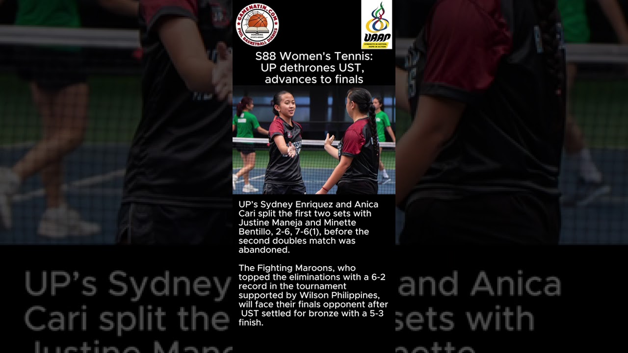 UAAP Women's Tennis: UP dethrones UST to advance to Finals vs NU;  DLSU sweeps Ateneo