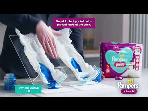 Pampers Active Fit Pants Stop & Protect Pocket Demo