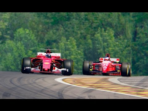 Ferrari F1 2017 vs Ferrari F1 1995 - Spa