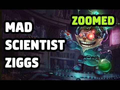 MAD SCIENTIST ZIGGS SKIN ZOOMED SPOTLIGHT - LEAGUE OF LEGENDS