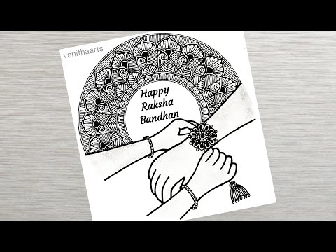 Happy Raksha Bandhan Mandala Art How to draw Mandala for Beginners Raksha Bandhan drawing