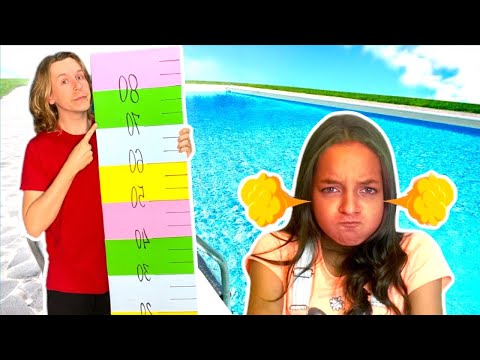 Kids wants to be taller & jump into the pool - KIDS PRETEND PLAY WITH POLICE COSTUME