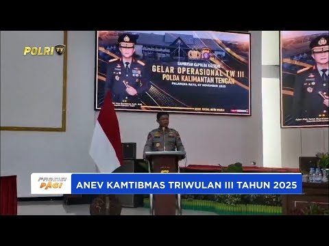 KAPOLDA KALTENG PIMPIN ANEV KAMTIBMAS TRIWULAN III TAHUN 2025, GANGGUAN KAMTIBMAS TURUN 12,8 PERSEN