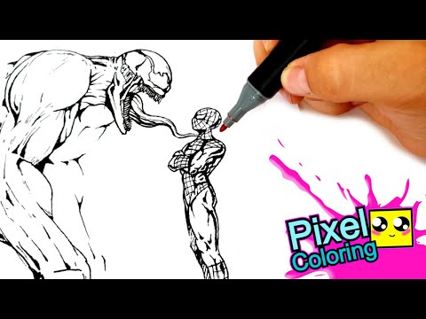 VENOM vs Spider-man - Coloring Pages ! Julius Dreisig & Zeus X Crona - Invisible [NCS Release]
