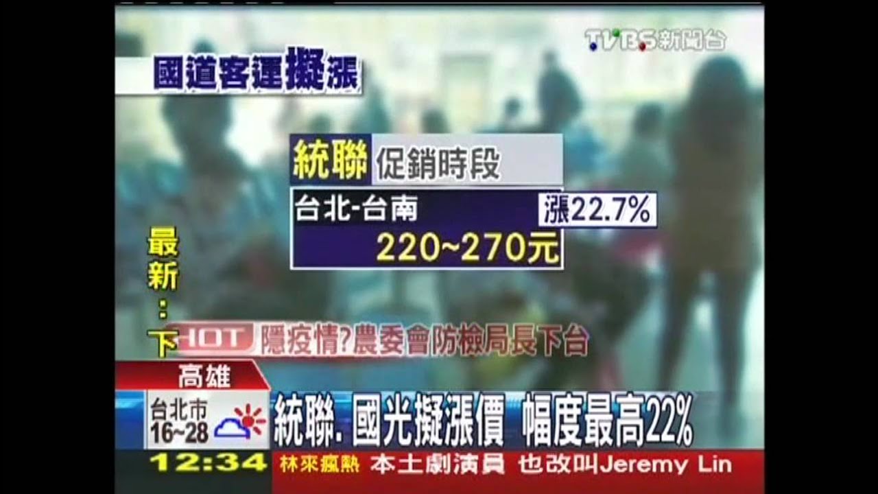 統聯、國光擬漲價　幅度最高22%