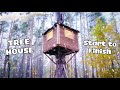 Cozy TREE HOUSE | Building in the wild forest from Start to Finish! | 3 months in 35 minutes!
