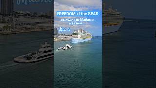 FREEDOM of the SEAS выходит из Майами, а за ним...#freedomoftheseas #miami #umarkeyn #4k #cruise