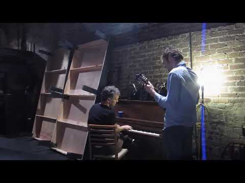 Chris Thile and Brad Mehldau practice backstage