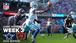 Dallas Cowboys vs. Chicago Bears Game Highlights | NFL 2025 Season Week 3