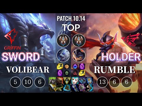 GRF Sword Volibear vs RW Holder Rumble Top - KR Patch 10.14