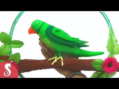 DIY Woolen PARROT Wall Hanging for Home Decoration Video