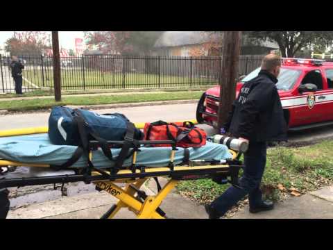 Fire off I-45 & North Main - 1/11/16