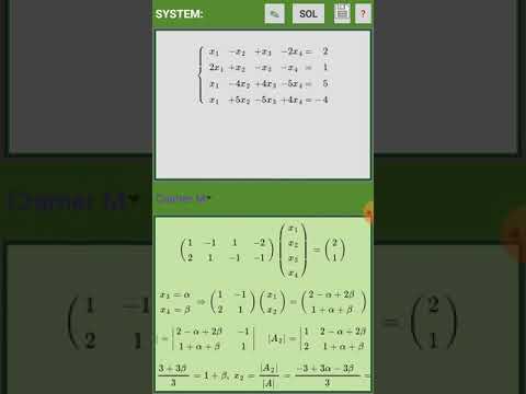 LINEAR ALGEBRA PLUS CALCULATOR (matrix, equations) Video