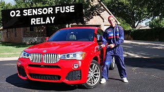 BMW X3 X4 O2 SENSOR FUSE RELAY LOCATION 2010 2011 2012 2013 2014 2015 2016 2017 2018