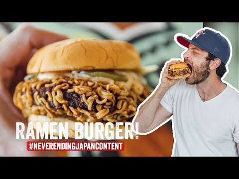 Ramen Burger Like You've Never Seen Before! #NeverEndingJapanContent | Jeremy Jacobowitz