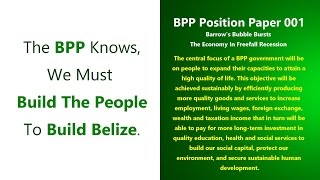 Belize is nearing Critical Failure. Help us share the BPP's Solutions.
