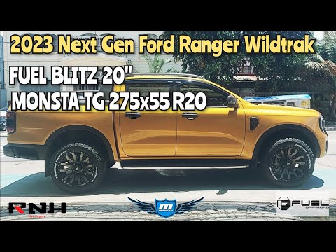 Fuel Blitz 20" with Monsta TG 275x55 R20 on 2023 Next Gen Ford Ranger Wildtrak @ RNH Tire Supply