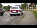 Polizeiauto crasht in Bahnschranken