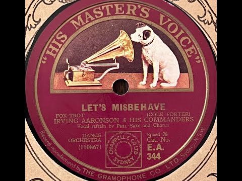 Cole Porter "Let's Misbehave" Irene Bordoni with Irving Aaronson & His Commanders (1928) LYRICS HERE