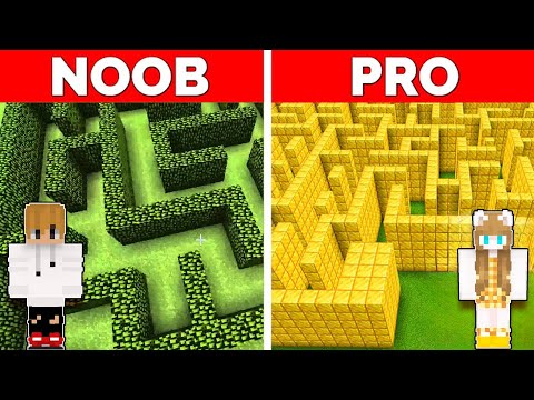 Yasi_ - Minecraft NOOB Vs PRO: GIANT MAZE BUILD CHALLENGE! (Tagalog)