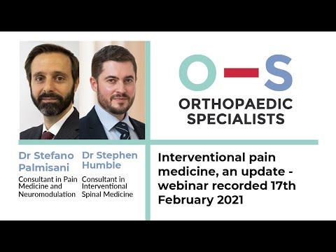 Interventional pain medicine, an update - webinar recorded 17th February 2021