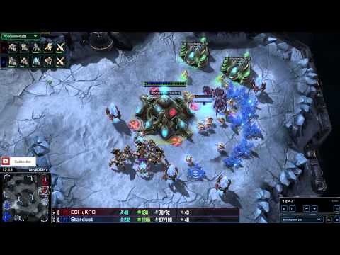 Starcraft 2 - Huk vs Stardust - PvP - "Dumb UI"