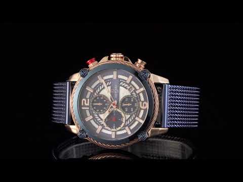 Reward Men's Watch Fashion Stainless Steel Mesh Band RD82022M