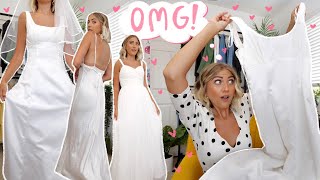 THRIFTING MY DREAM WEDDING DRESS | secondhand wedding dress try on (I can