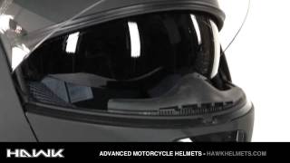 Hawk Flat Black Dual Visor Full Face Motorcycle Helmet