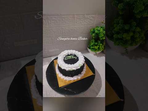 semple chocolate cake design #homebaker #cake #trending #sangita