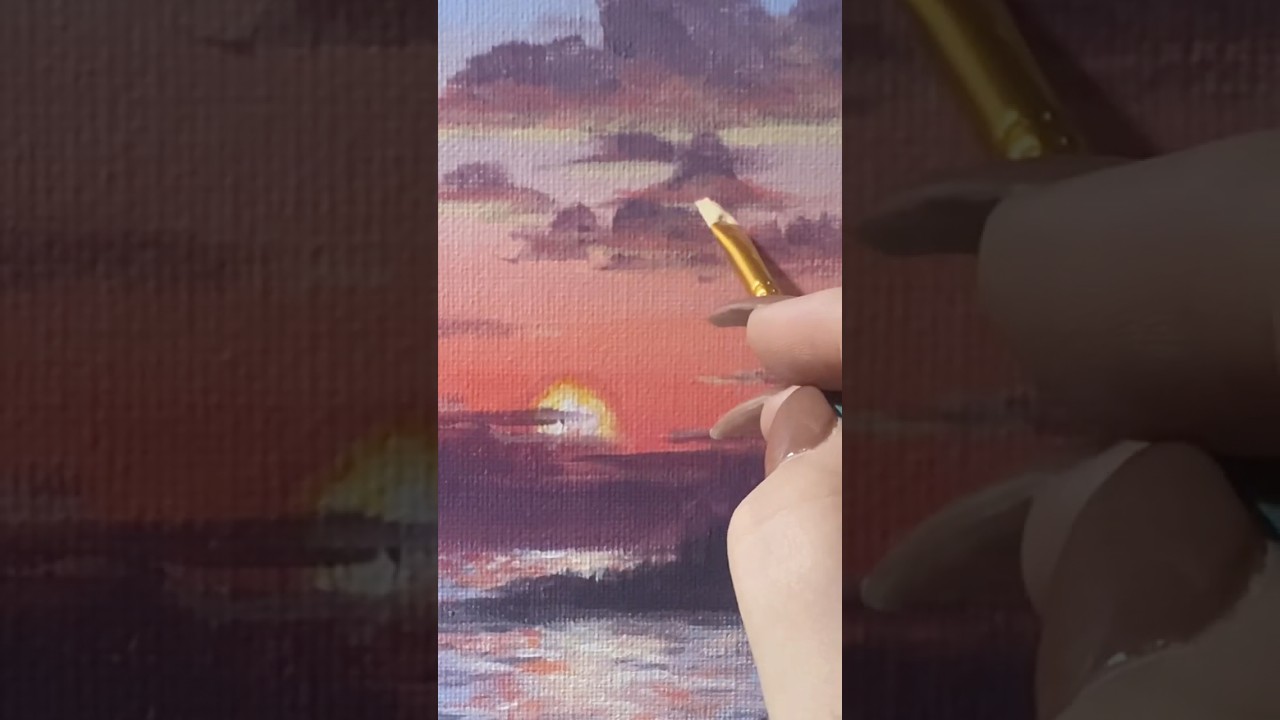 How to Paint: ☁️🌅SUNSET CLOUDS🌅☁️ #paintingtutorial